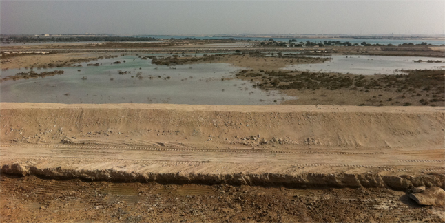Abu Dhabi salt flats